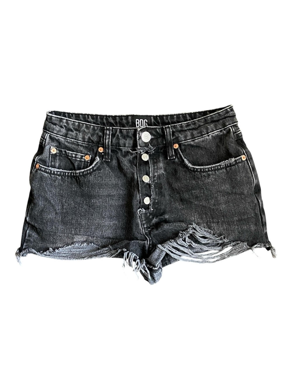 Urban Outfitters BDG | Women’s Cut Off Black Distressed Micro Shorts | Size 4